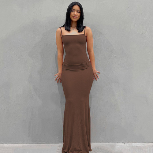 2025 European and American Summer Women's Tank Topless Dress Slimming Women's Clothing Set