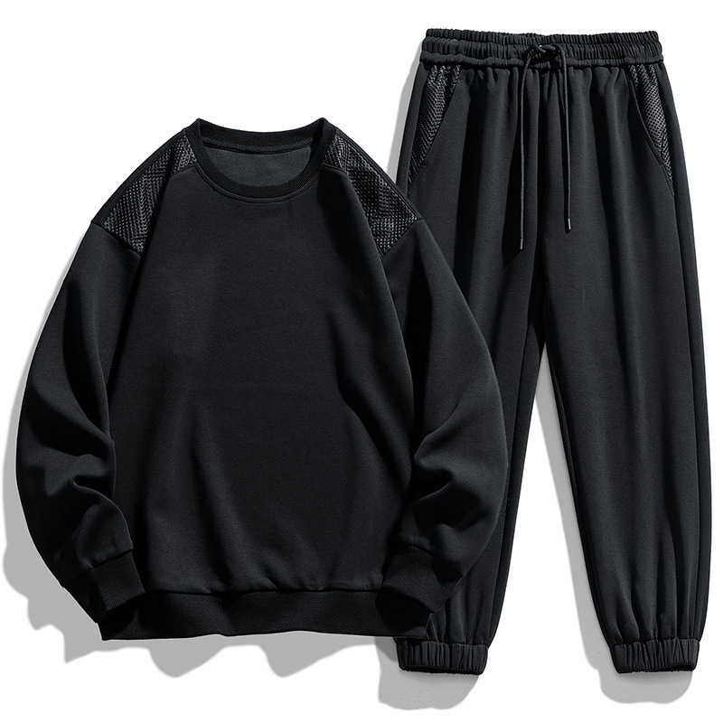 Trajes de moda de otoño para hombres, trajes de moda de estilo de Hong Kong juveniles, trajes de ocio juveniles, trajes deportivos populares para parejas, suéter