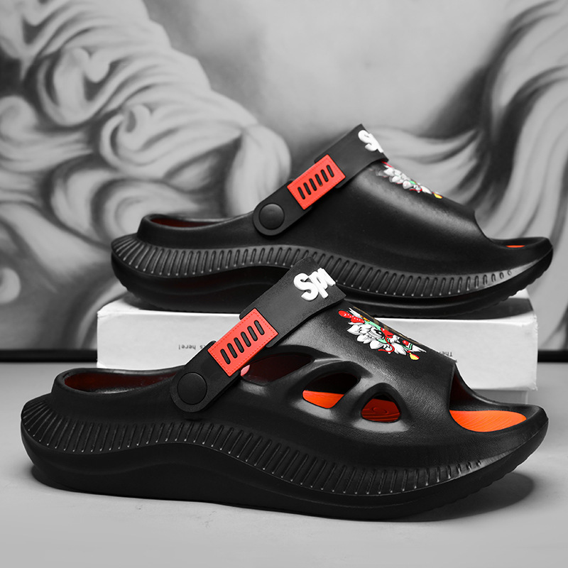 Zapatillas de hombre de tendencia de verano juveniles antideslizante, zapatillas deportivas de playa de tamaño grande