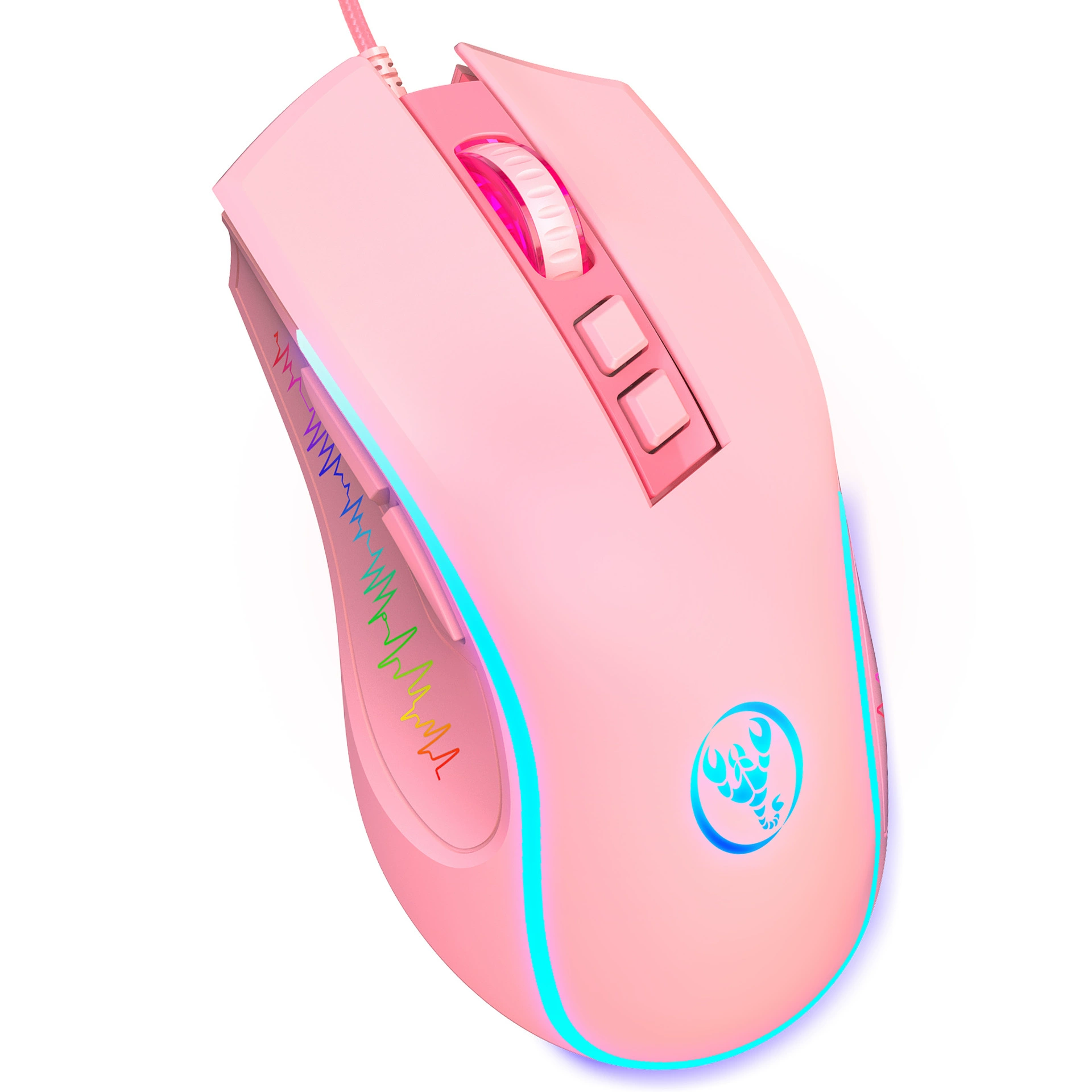 Новый X100 проводная игровая мышь цветные подсветки веса Office мышь регулируется 3600dpi точка оптом