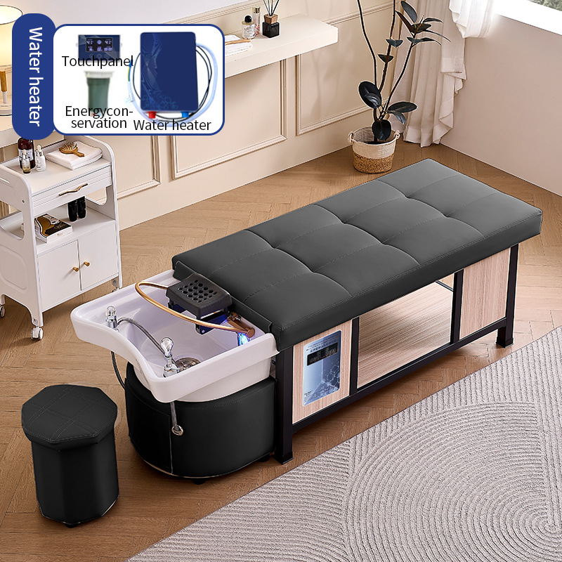 Cuenca de cerámica - negro de grafito + ciclo de agua + calentador de agua