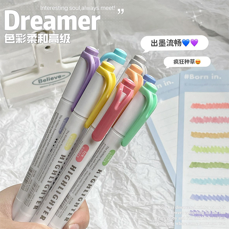 シマウマと同じダブルヘッドの蛍光ペン30色のマークをつけて、重点ペンをつけて、紙の高颜値の学生カラーの手帳ペンを気絶させません。|undefined