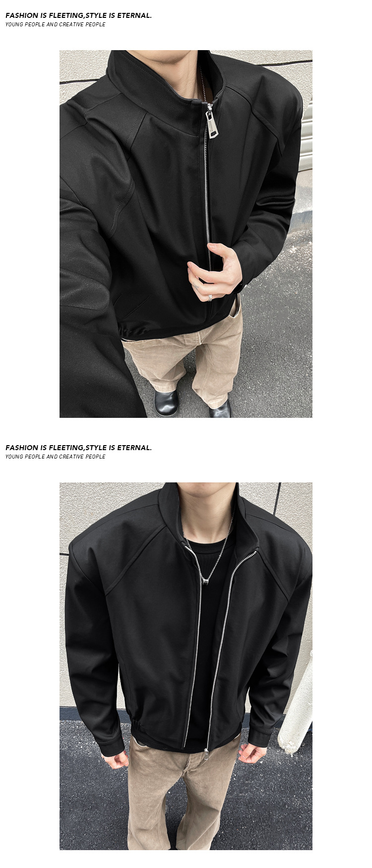 Cleanfit Deconstructed Denim Jacket For Men Spring Workwear Style_voghion.com