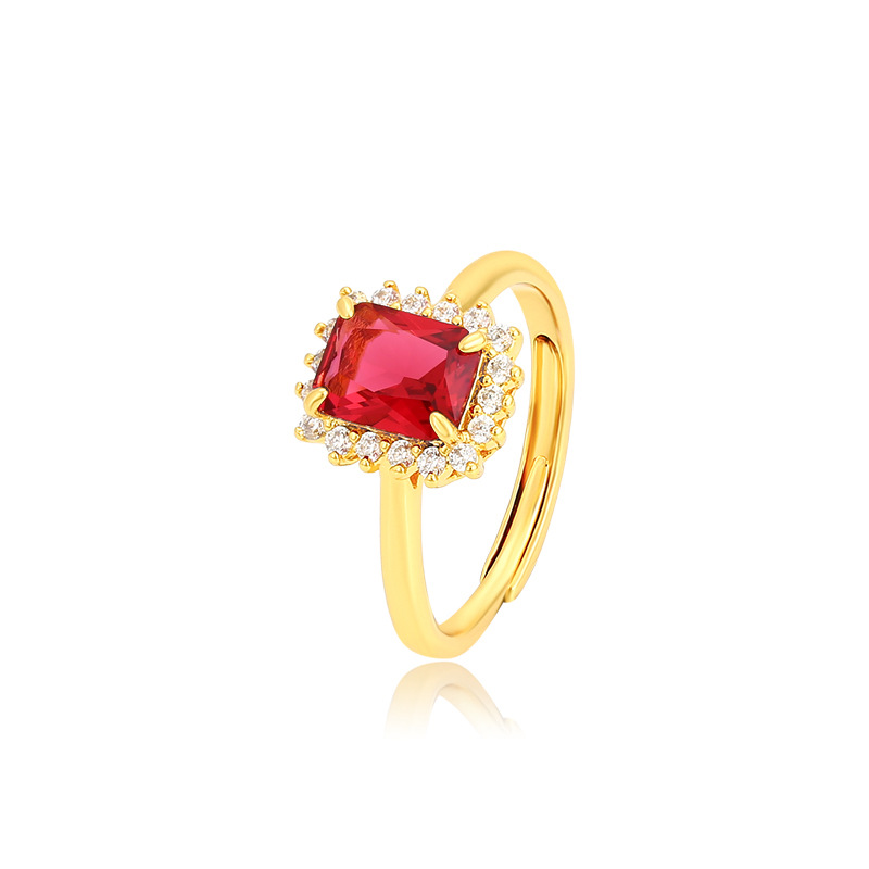 24k color plated - ruby ​​red#7