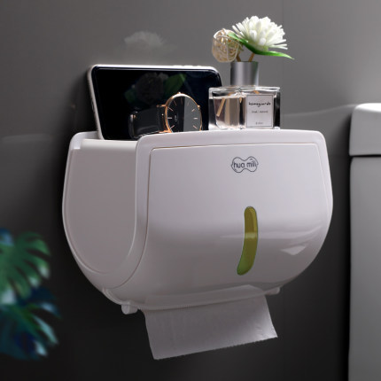 Caja de pañuelos higiénicos rack de almacenamiento de pañuelos de papel higiénico sin perforaciones impermeable montado en la pared caja de papel higiénico