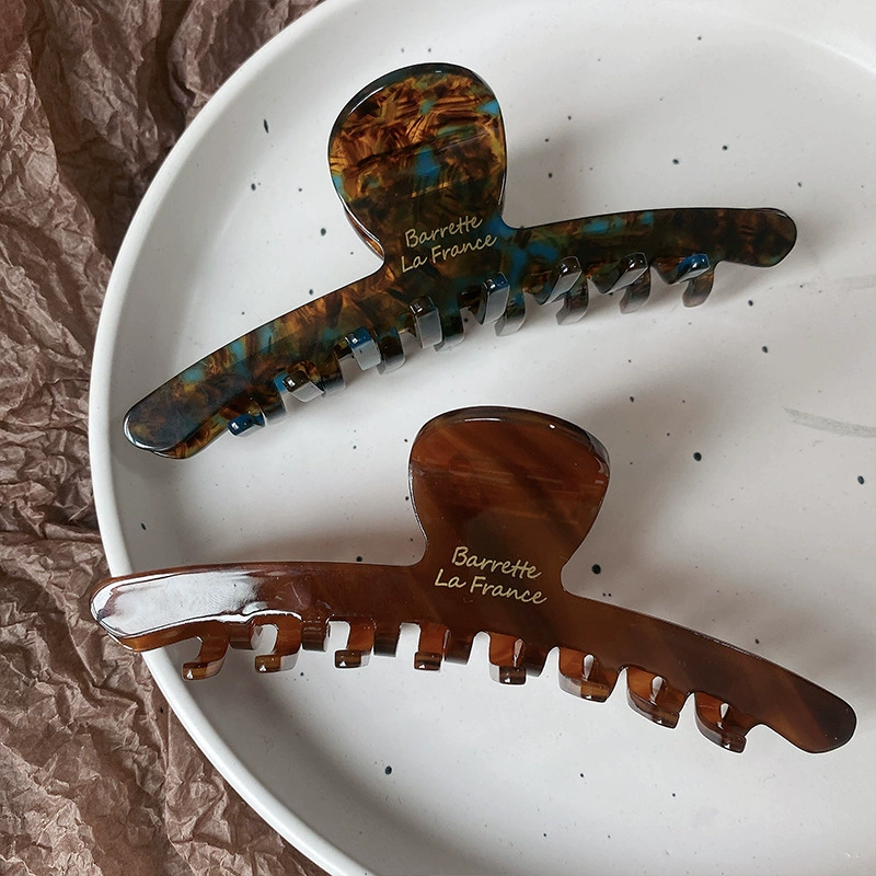 Большая крабовая заколка, элегантная изысканная акула, зажим для волос, аксессуар для волос, Южная Корея, стиль высокого качества