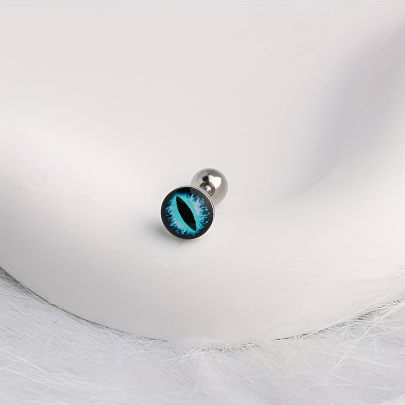 Cat Eye Fish Scale Tongue Stud 5