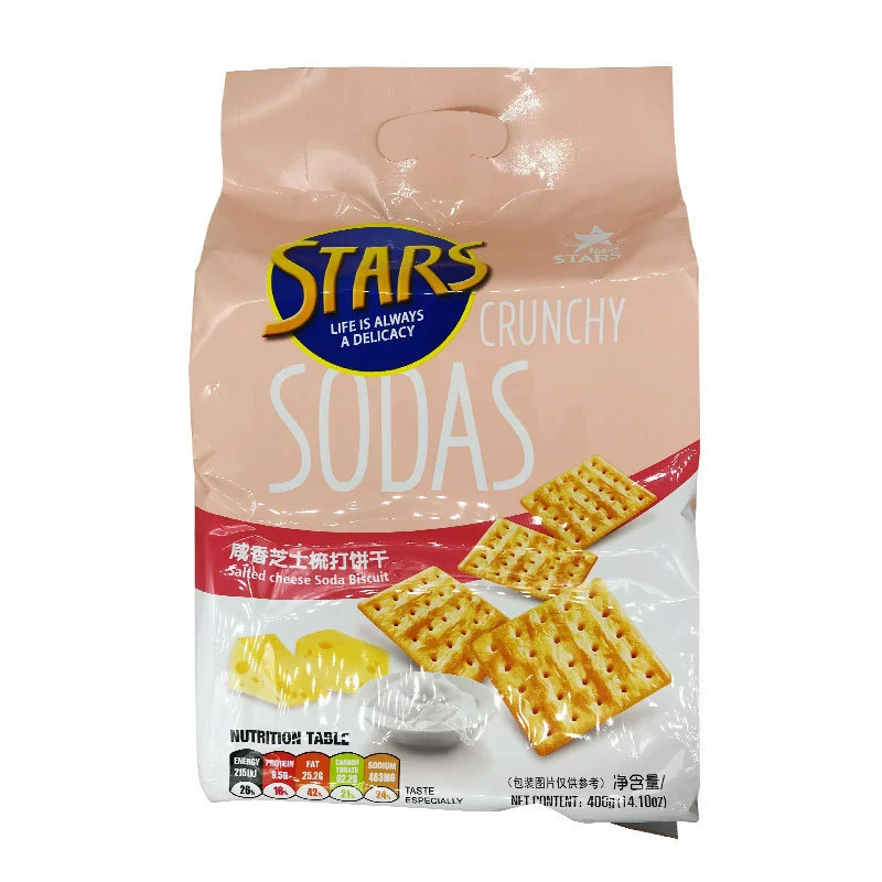 Хонгконг Стар Милк Солт Солтол Сустреc biscuits Солтед Чиз Кейк Старс Содас расчесанные печенья 400 г