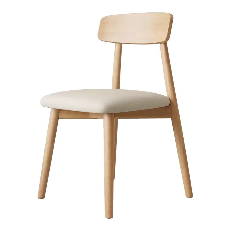 Silla de comedor de madera maciza silla de respaldo familiar silla de estudio silla de respaldo simple silla de té taburete de mesa de hotel