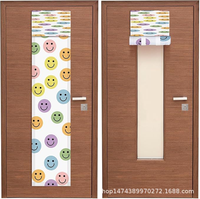 Classroom Door and Window Covers, Curtains, Blackout Curtains, Door and Window Room Blackout Roller Blinds, Teacher Office Kindergarten Decorative Curtains