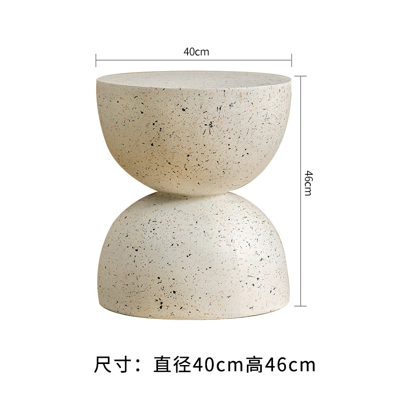 Mesa auxiliar de diseño nórdico B & B pequeña mesa redonda creativa pequeña mesa de café ins Net Red Cream estilo sofá mesa auxiliar