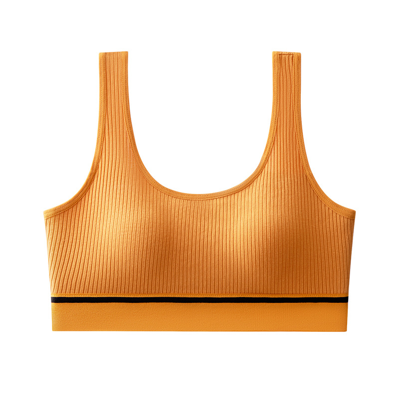 Cross-border belleza de la ropa interior de espalda, sujetador deportivo con rosca de tornillo, absorción de sudor, transpiración, uso exterior con cinturón de algodón para limpiar el pecho