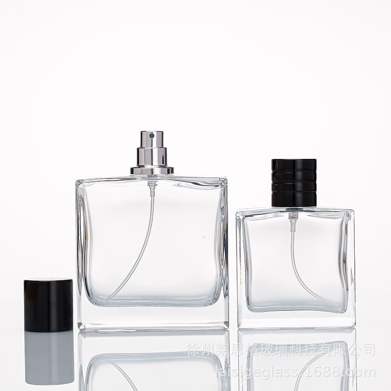 100ml (boquilla con tapa de CD grande); transparente; vidrio