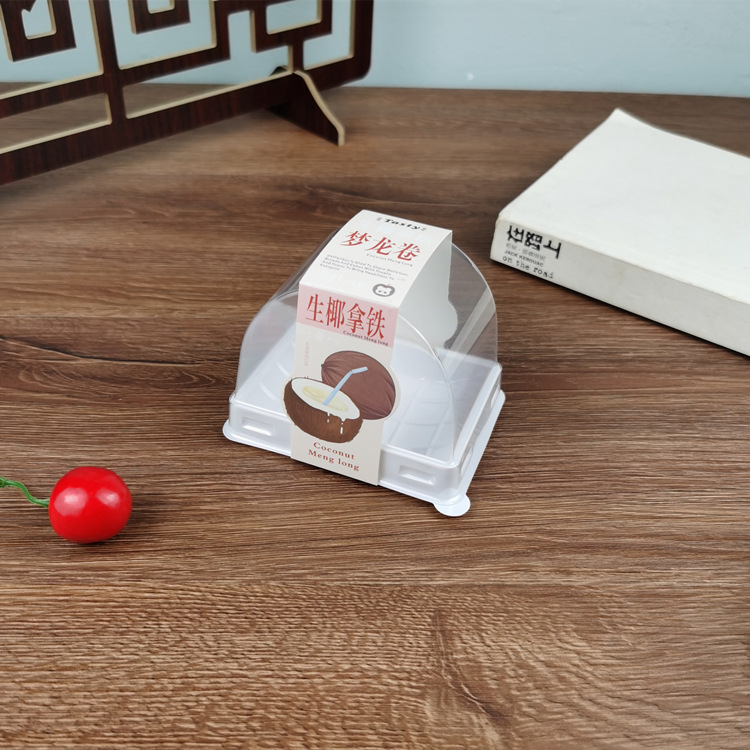 Rollo suizo Taro roll Menglong roll RAW latte desechable hornear arco caja Caja de embalaje de rollo de pastel de celebridad de Internet