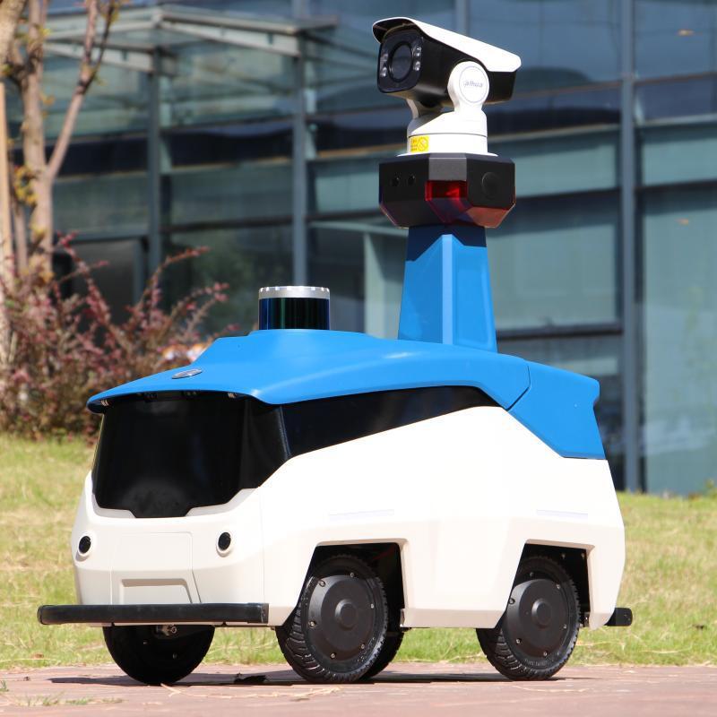 园区景区办公楼安防巡检全景监控自动巡逻自动检测智能巡逻机器人