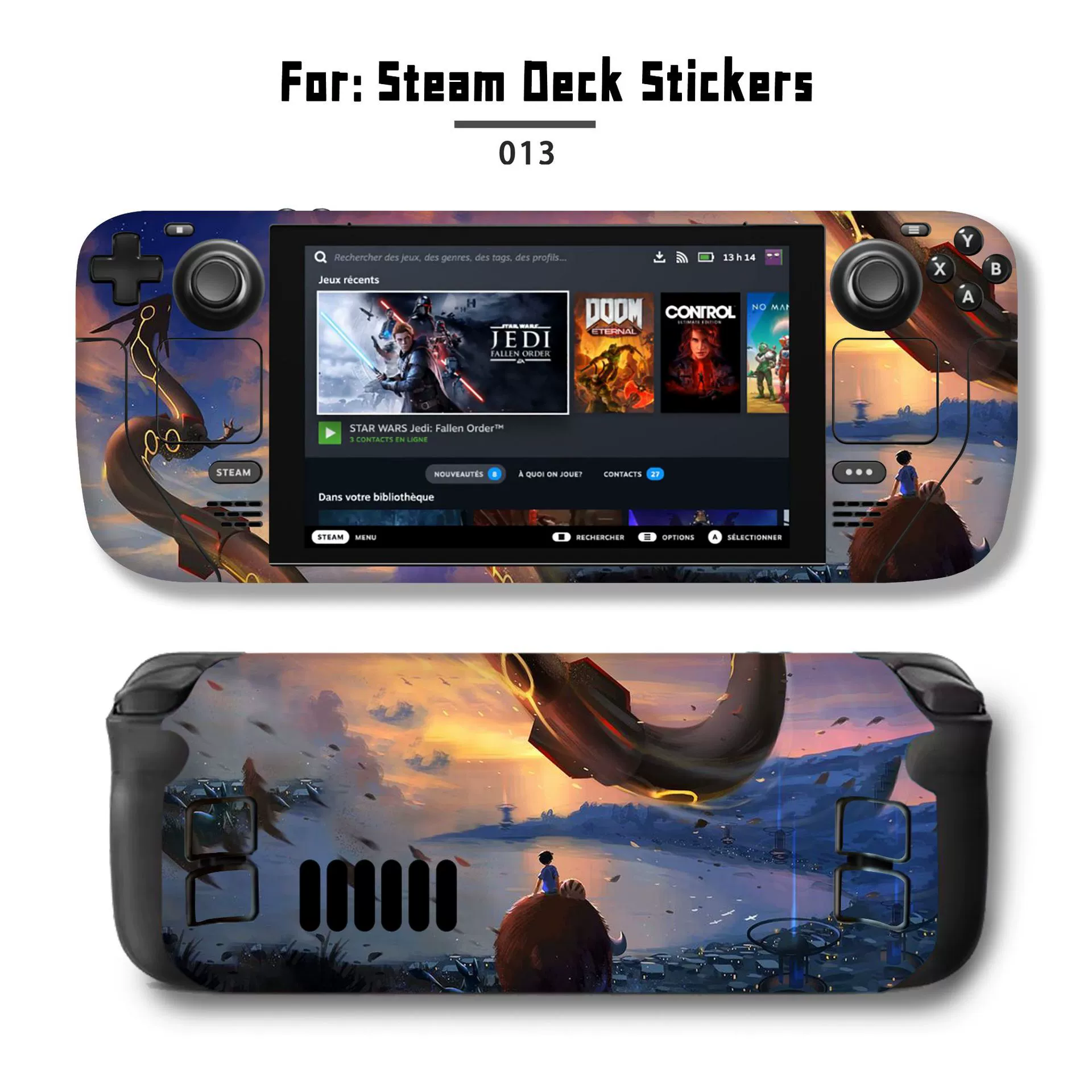 Подходит для наклейки Steam Deck, наклейка на Steam Deck Patch, Steam Panda, вручную, персональный пиксель
