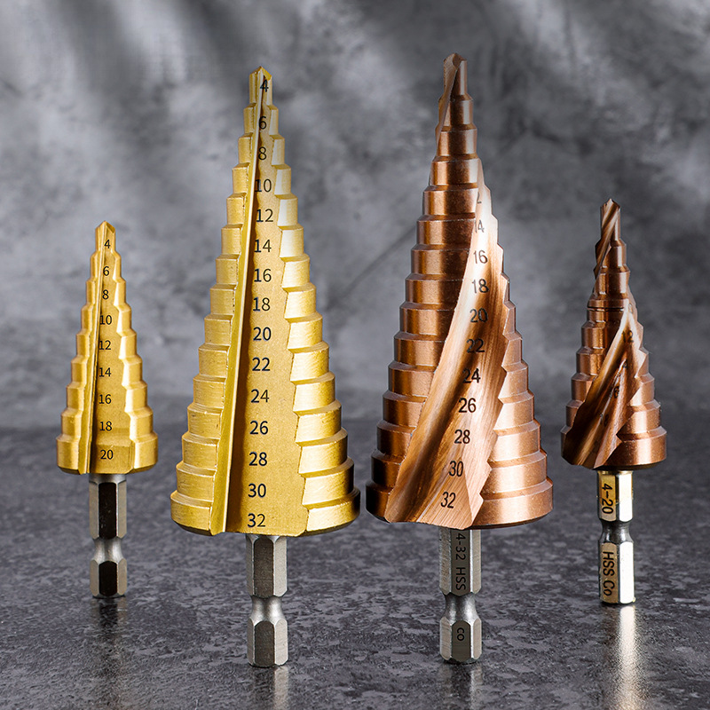 宝塔钻头开孔器打孔钢铁超硬扩孔锥形金属多功能不锈钢阶梯钻