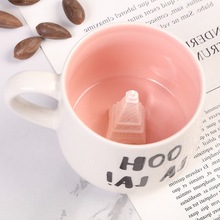 创意新款杯中动物马克杯 厂家直供咖啡杯卡通可爱礼品陶瓷茶杯