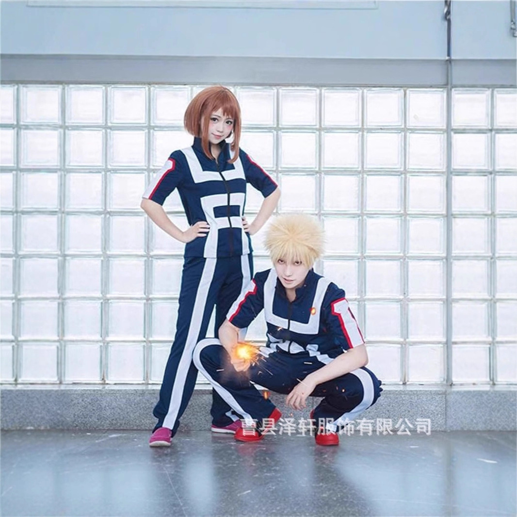 我的英雄学院cosplay服爆豪胜己饭田天哉轰焦冻高校体操服万圣节