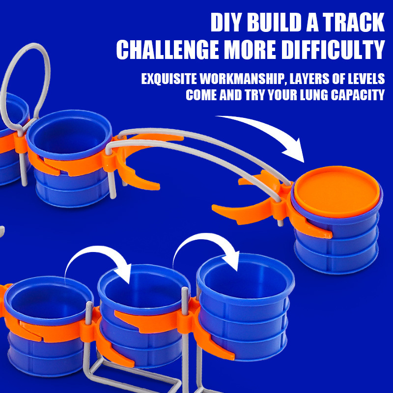 Amazon inflar bolas de salto de tubería juguetes niños ejercicios de capacidad vital divertidos inflar juegos de mesa interactivos