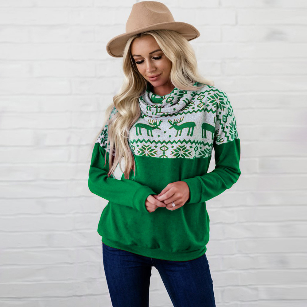 long-sleeved pullover Christmas plus velvet sweater nihaostyles clothing wholesale NSHYG76288