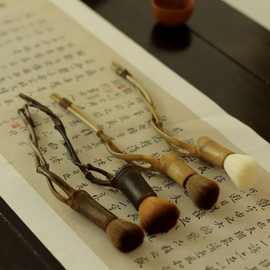 手工天然竹枝养壶笔 茶壶刷盘扫 茶盘配件 安吉竹茶具厂家直销