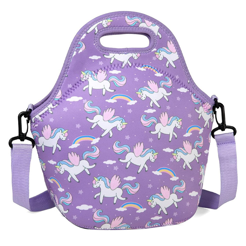 Customized Portable Lunch Bag Food Preservation Printed Insulation Bag Diving Material Children's Lunch Bag Waterproof Picnic