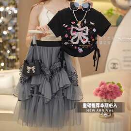 女童连衣裙夏装2025新款儿童洋气超好看公主裙子女孩大童夏款套装