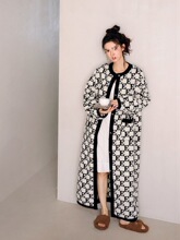 胖mm特大码2-300斤宽松长款浴袍秋冬季珊瑚绒保暖加厚家居服睡袍