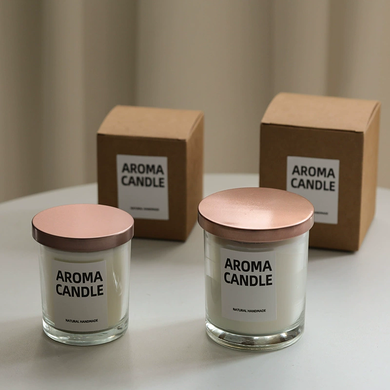 Perfume, aromatherapy, candle, glass metal tea cup, work sticker, gift box, wholesale