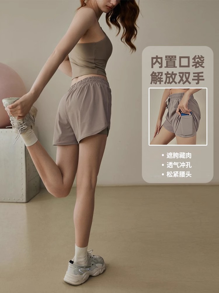 Sports Shorts Women's Summer Loose Running Outer Wear Anti-walking Fitness Suit suit Pilates Training Yoga Pants