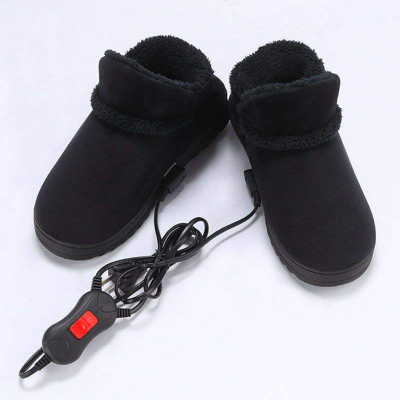 Electric Heating Shoes and Foot Warmers, Plug-In Charging Heating Cotton Slippers for Men and Women, Walking Warmers, Electric Foot Warmers and Warm Pads