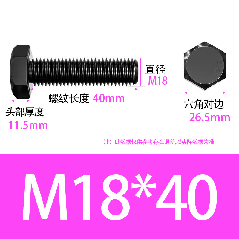 Болт шестигранный Fly more M18x40