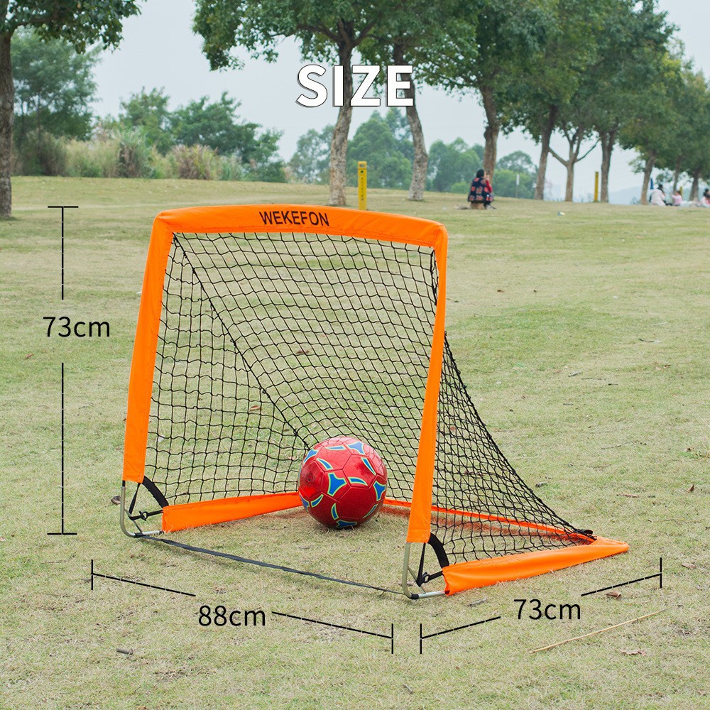 Puerta de fútbol portátil para niños portería de deportes al aire libre entrenamiento infantil plegable amarillo Escuela Primaria estudiante fútbol Net