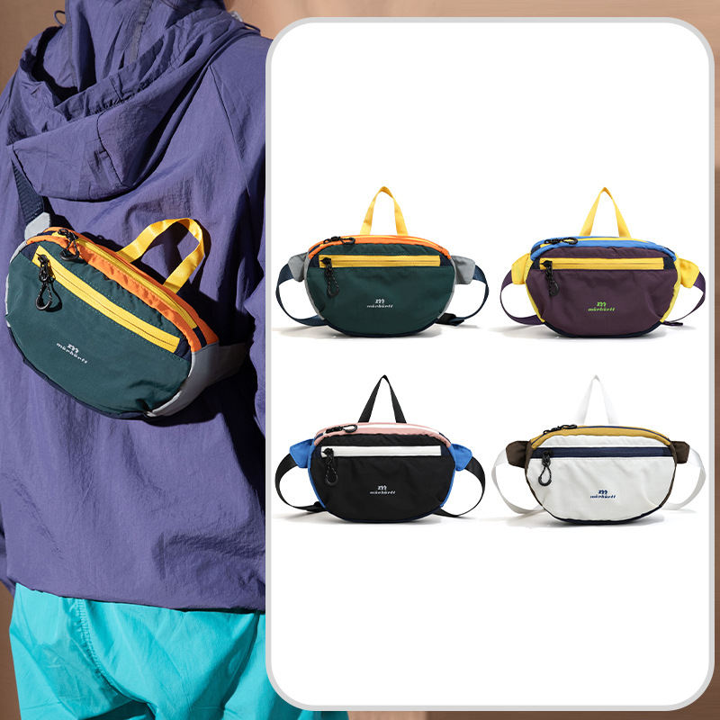 2026 New Fashion Sports Waist Bag with Color-Blocking Design, Outdoor Casual Unisex Chest Bag, Trendy Crossbody Bag