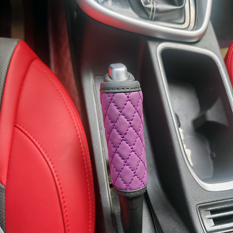 Car Shoulder Pad Set 5-Piece Set Universal Car Gear Shift Cover Handbrake Cover Shoulder Pad Cover Steering Wheel Cover Cross-Border