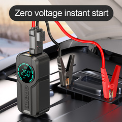 国境を越えた車の緊急始動電源、エアポンプ、電源バンク、多機能ポータブルバッテリーバッテリースターターを統合