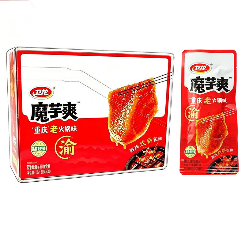 【卫龙魔芋爽】重庆火锅味 15+3克 一盒20包