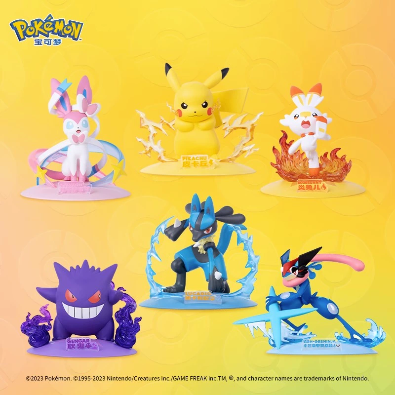 Коллекционный набор фигурок Pokémon (Pokémon), маленькие персонажи, ок. 9 см, подставки
