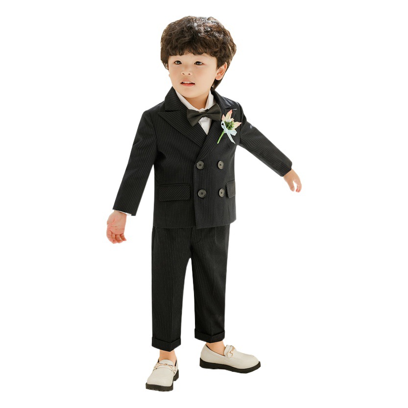 Boys' Suits, New Autumn and Winter Flower Girl Wedding Clothes, Performance Clothes, Children's British Performance Clothes, Baby's First Birthday