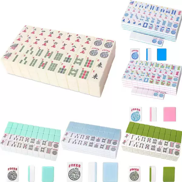 Amazon's Best-Selling American-Style Home Dormitory Outdoor Travel Hand-Shuffled Mahjong Gift Mahjong Set Western Style