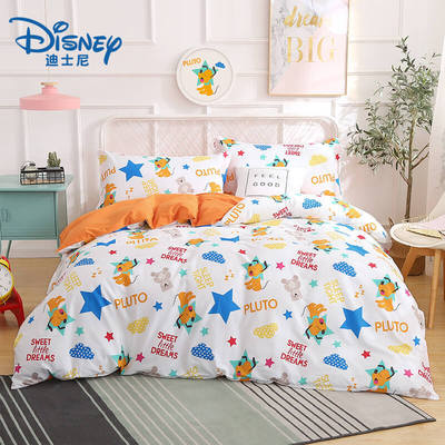 Disney Disney pure cotton Thirty-four Set of parts Cotton 1.2 rice /1.5 children student Cartoon bedding