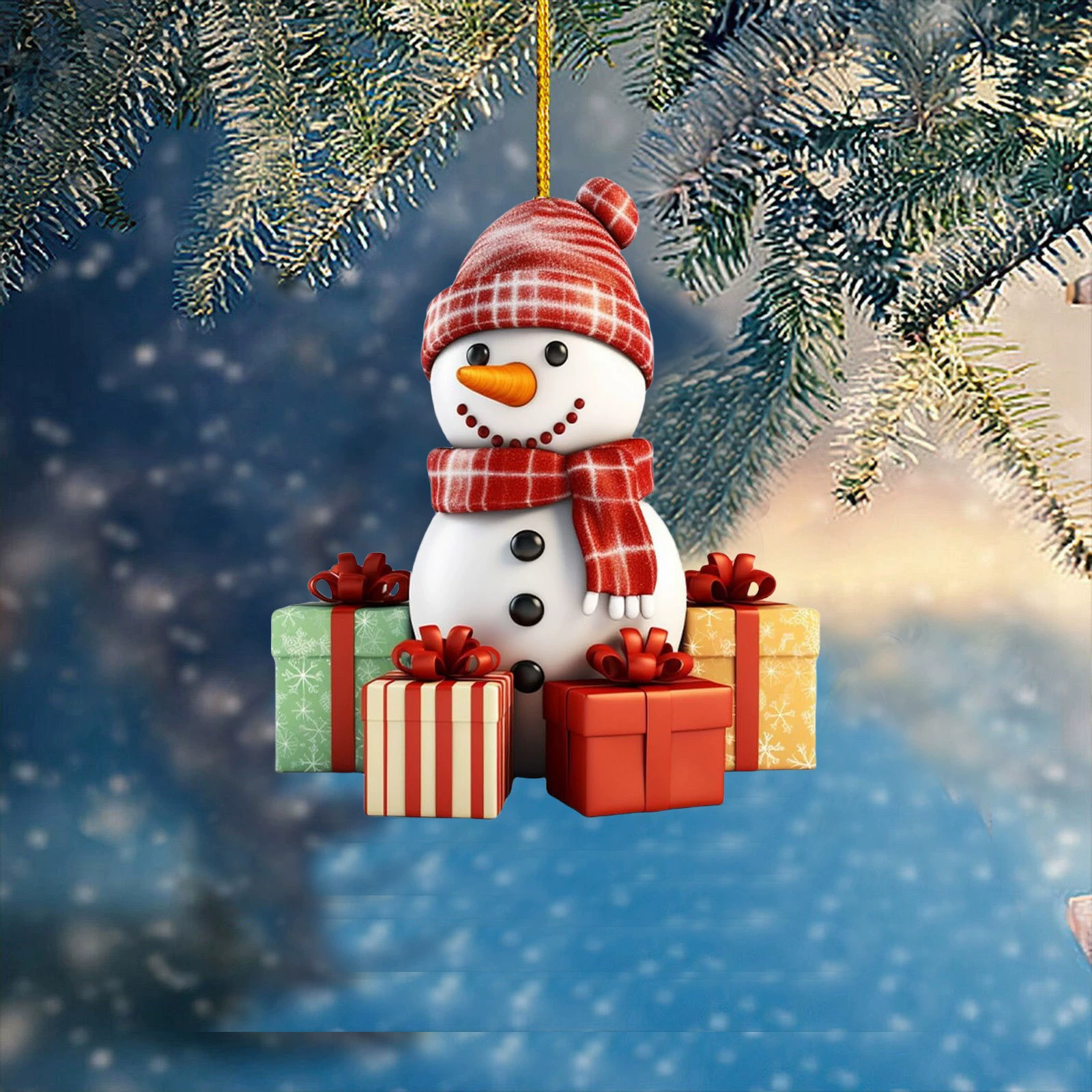 Трансграничная амазонка рождественская елка снеговик подарок рождественский праздник дерево подвеска акриловые аксессуары для автомобилей подвеска украшения