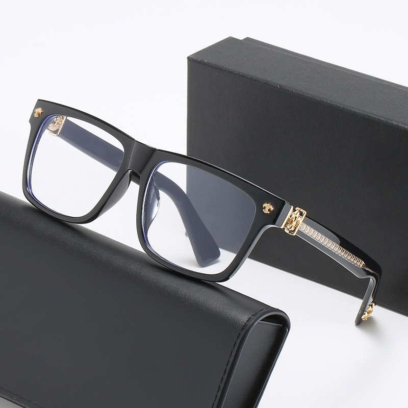 新款克罗方框经典TR大框防蓝光平光镜时尚男女瘦脸
