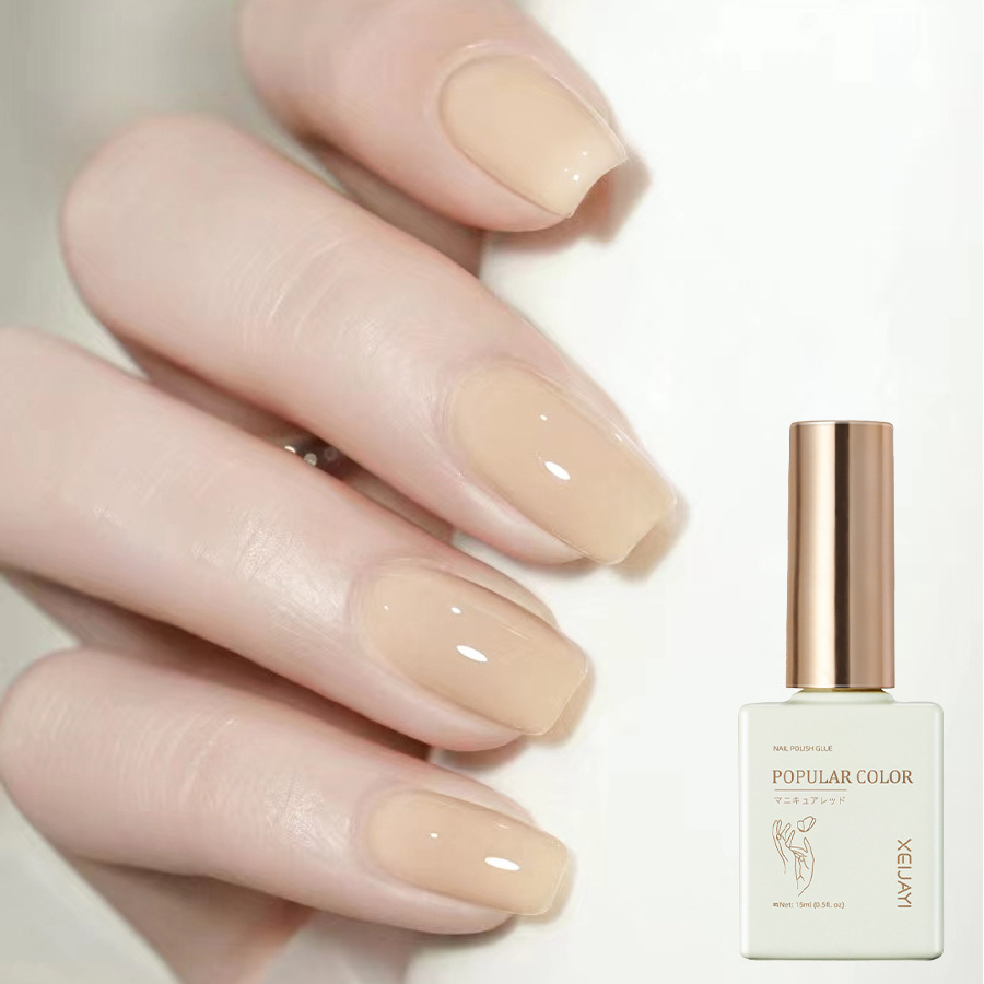 Pure Color new white nail polish glue nude transparent nail polish shop special high-grade nail polish lasting firm Factory wholesale