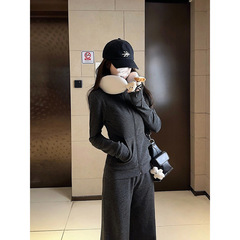 休闲运动套装女春秋2025年新款时尚洋气黑色跑步运动服两件套显瘦