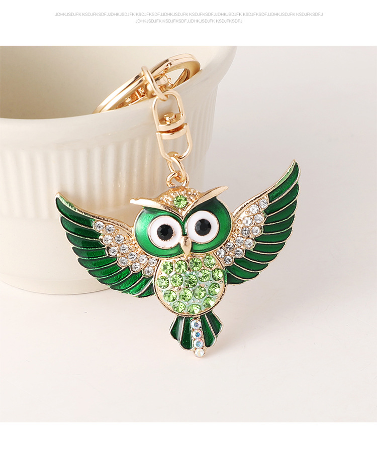 New Style Alloy Owl Unisex Bag Pendant Keychain display picture 7