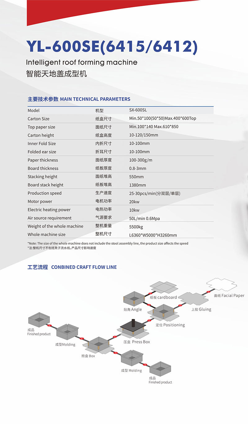 YL-600SE(6415-6412)智能天地盖成型机7