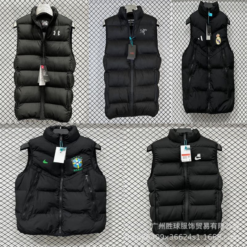 Nk Paris Arsenal Nbs Chelsea Brazil Autumn and Winter Casual Warm Football down Cotton Vest Jacket