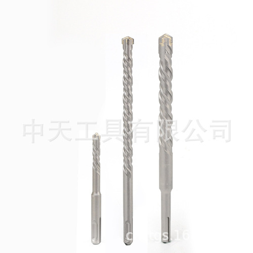 Tianzhongtian Cross Electric Hammer Drill Bit Square Shank Round Shank Impact Drill Bit Through Wall Reinforcement Expansion Screw Hole Cross Drill Bit